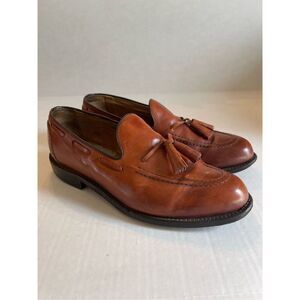 Foot Joy‎ FJ Brown Woven Leather Slip On Tassel Loafers Shoes Men's 8.5 A29